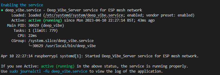 completion message