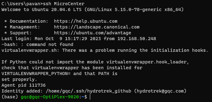 access through terminal