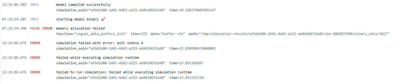 error screenshot