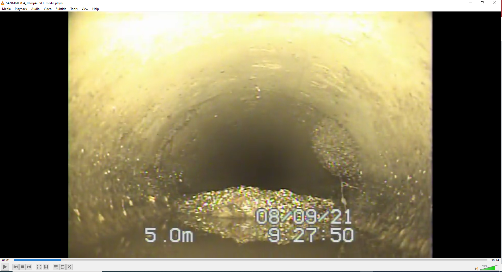 defect at 5m