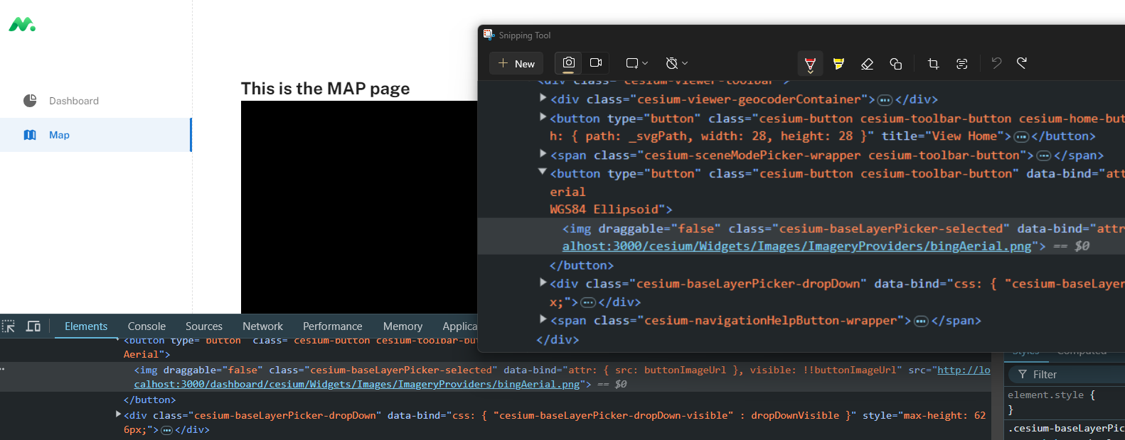 cesium static content missing, bad URL