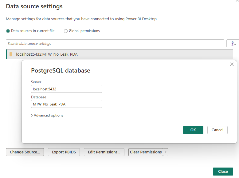 Change the Data Source