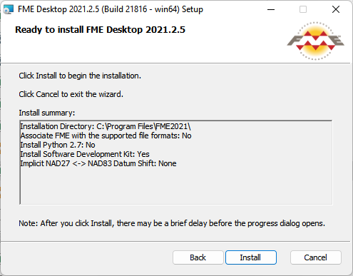 FME Install Setup