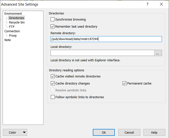 Advanced settings
