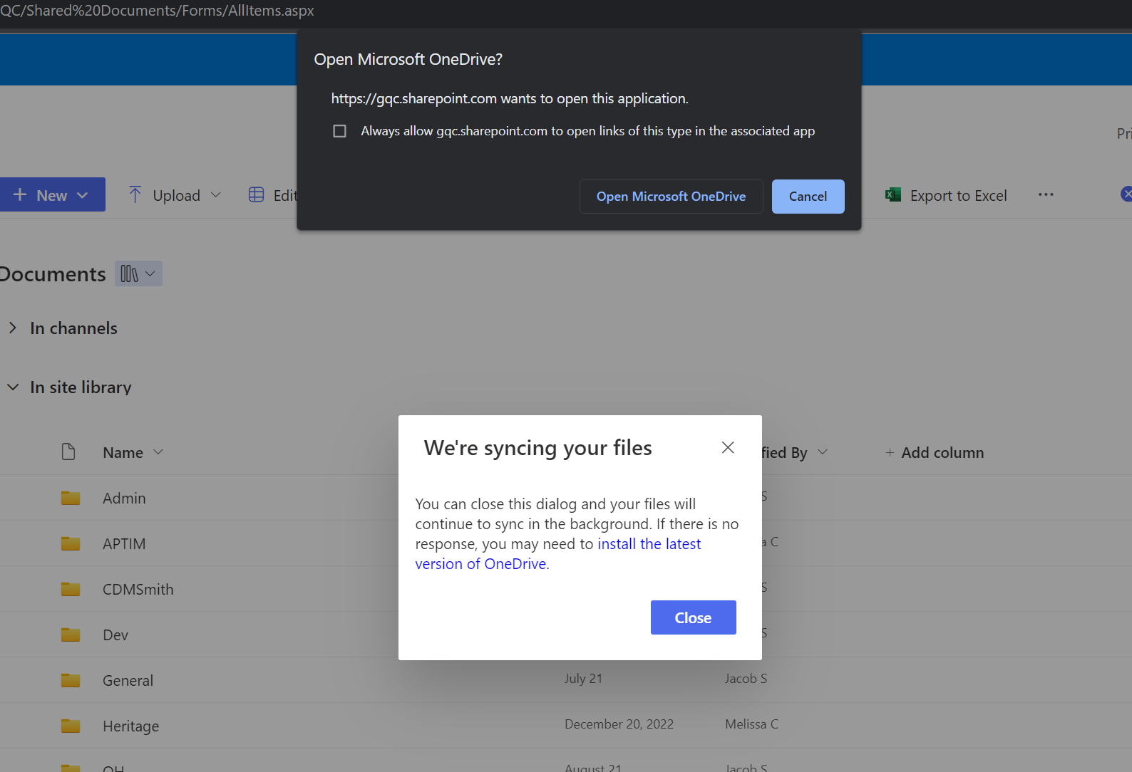 sync access to onedrive
